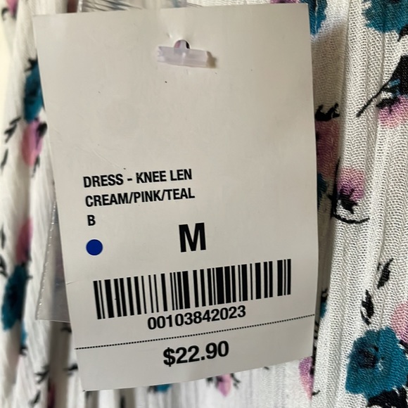 Women’s Forever 21 Floral Pink Flowers Button Summer Cami Mini Dress - size M - Picture 6 of 6